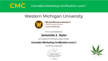 Western Michigan University Cannabis Marketing Certification (CMC)