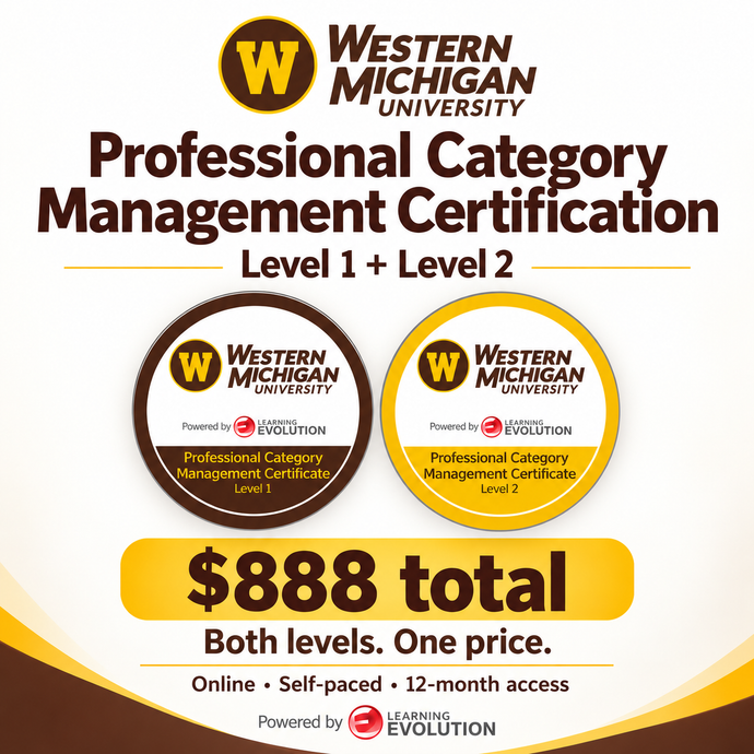 🎓 Western Michigan University Professional Category Management Certification (PCMC)