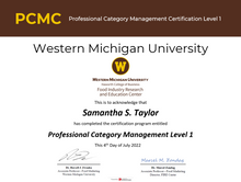 🎓 Western Michigan University Professional Category Management Certification (PCMC)