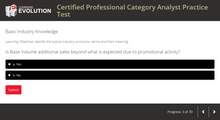 Category Analyst Practice Test for CMA Exam